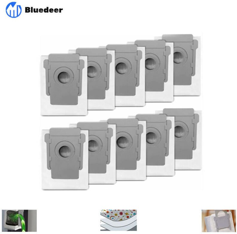 10er-Pack Staubsaugerbeutel, kompatibel mit iRobot Roomba i & s Serie – für i17, i7+, i7Plus (7550), i3+ (3550), i4+ (45...
