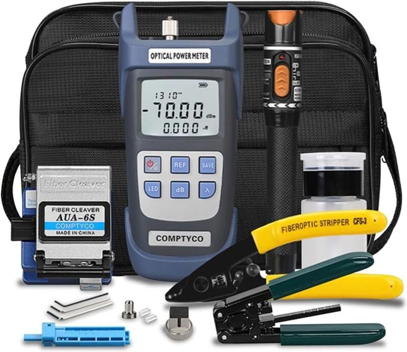 FTTH-Glasfaser-Werkzeugsatz, 70 dBm bis +10 dBm Leistungsmesser und 10 MW visueller Fehlerorter, AUA-6S-Glasfaser-Cleave...