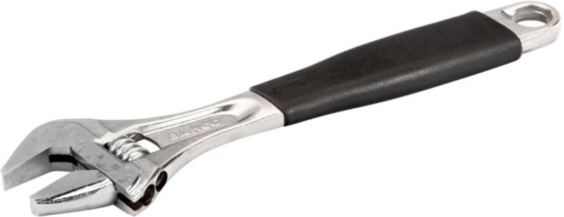 Bahco - ergo 34-mm-Rollgabelschlüssel mit Zentralmutter und Gummigriff, verchromt, 308 mm