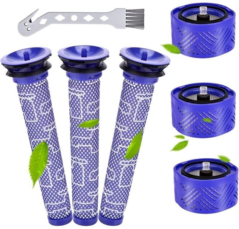V6-Filter für Dyson, 3 Vorfilter und 3 HEPA-Filter für Dyson V6 Motorhead, V6 Absolute und V6 Animal, Ersatzfilter für D...