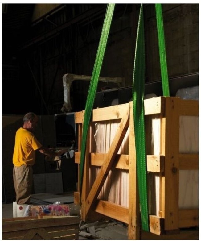 Elingue Doppelwandige Platte mit gelben Schlaufenschlaufen 3 T Nutzlänge 6 m