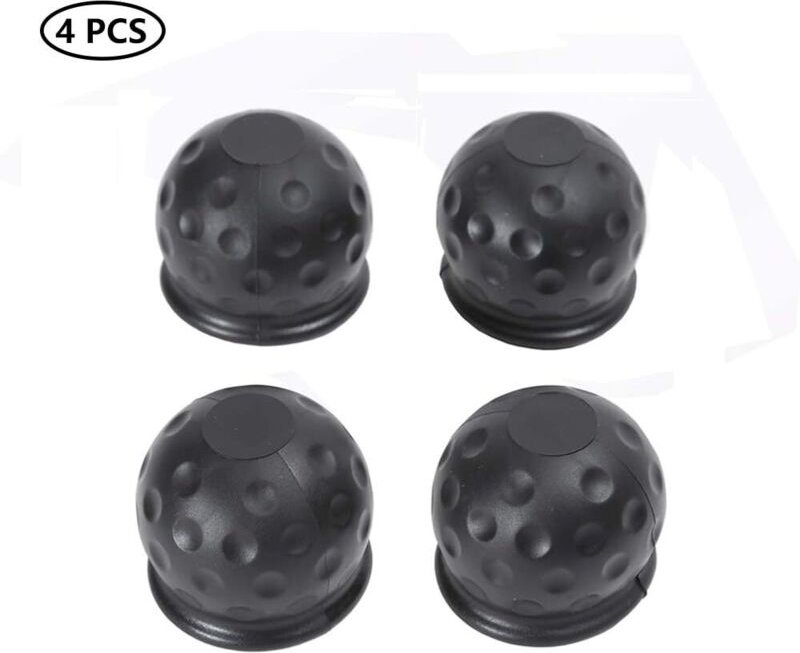 x 50 mm Kugelkopfabdeckung, schwarze Gummikugelkopfabdeckung, Kugelkopfschutzkappe für Anhängerkupplung, Kugelkopfschutz...