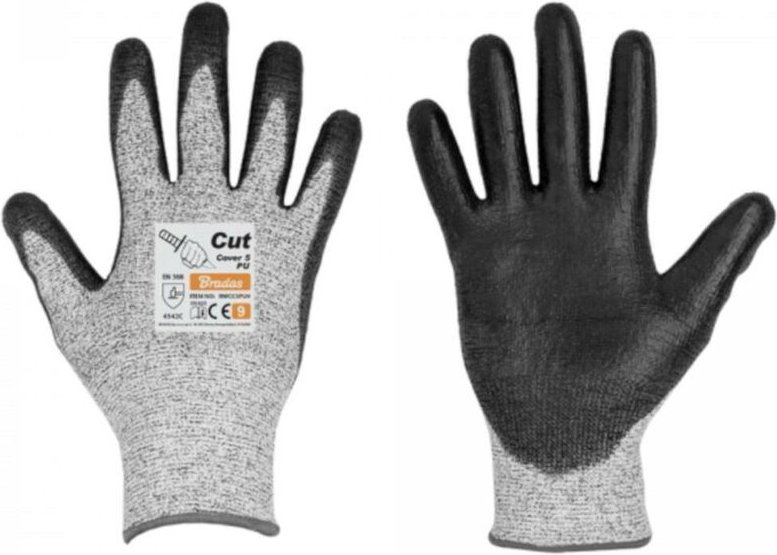 Schnittschutzhandschuhe Stufe 5 Polyurethan Beschichtung schwarz/grau 8
