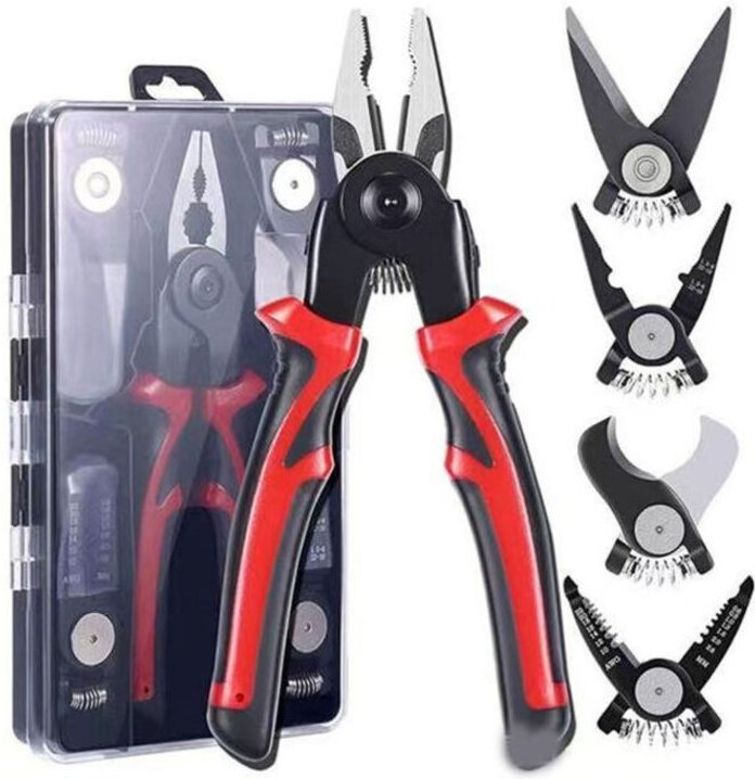 5-in-1 austauschbares Zellenset, Abisolierwerkzeug, 8 Zoll