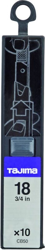 Razar Black Klingen 18mm CB50RB im Spender a. 10 Stück, LCB50RB - Tajima