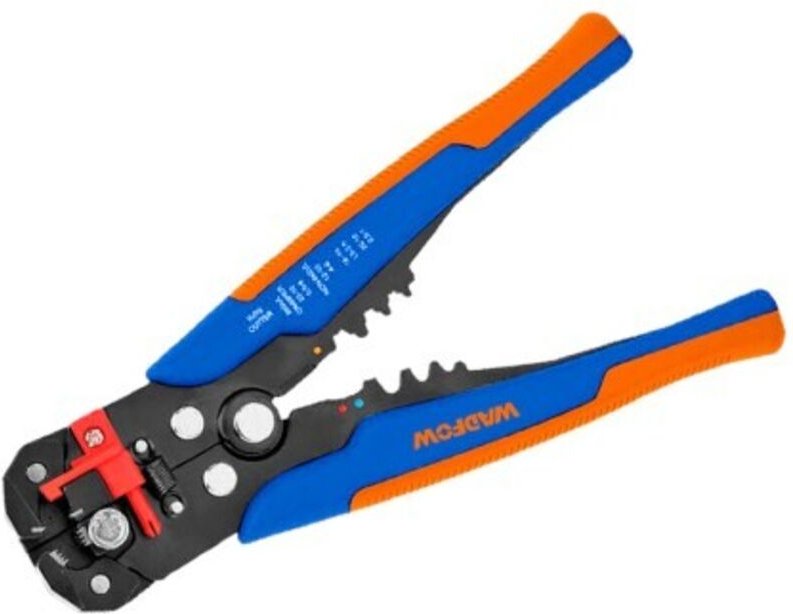 WADFOW 3-in-1 Automatische Abisolierzange 210 mm, Abisolieren, Schneiden und Crimpen von Kabeln