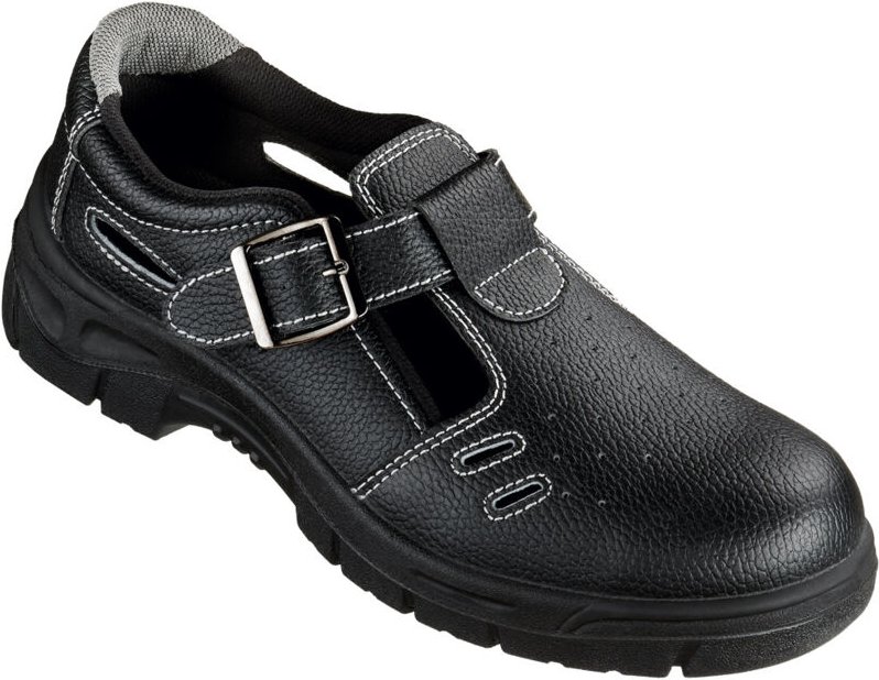 GÜSTROW, Sicherheitssandalen, Basic-Line, EN ISO 20345 S1, Schwarz, Gr.45