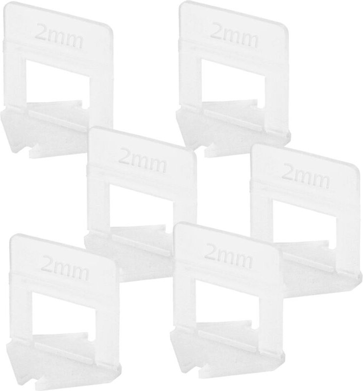 100 Stück 2 mm für Fugenbreite zum Nivellieren von Fliesen Selbstnivellierende Fliesenabstandshalter Fliesennivellier-Se...