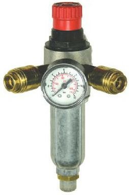 Regler Filter + Manometer mit 2 Schnellabgängen 3/8 'm - Mecafer