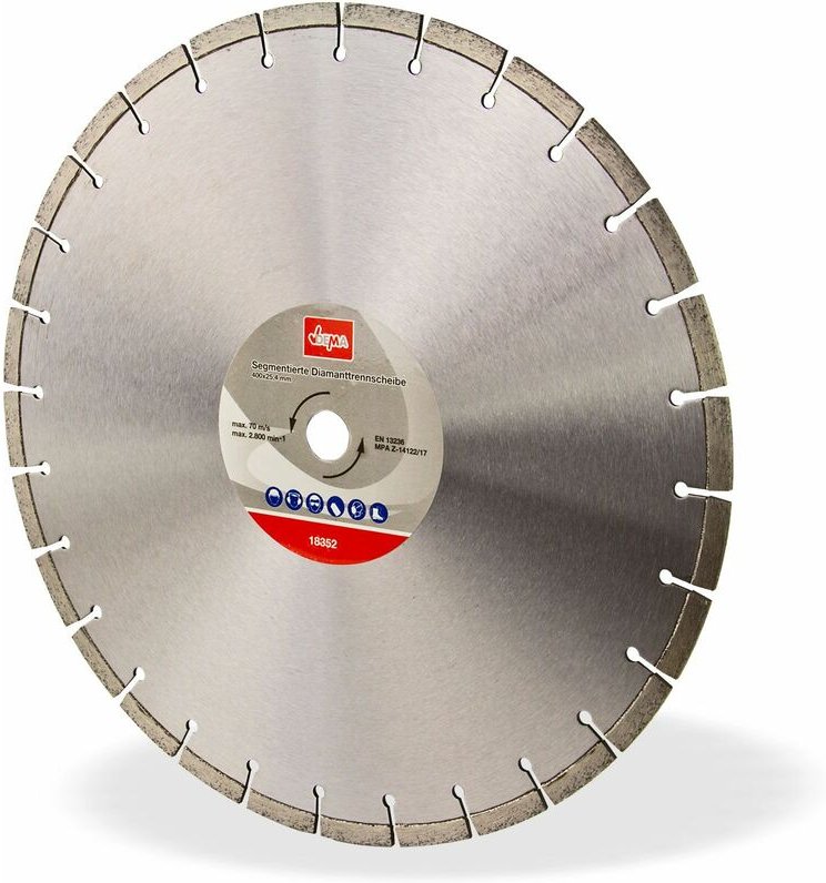 Segmentierte Diamanttrennscheibe Diamant Trennscheibe segmentiert 400x25,4 mm