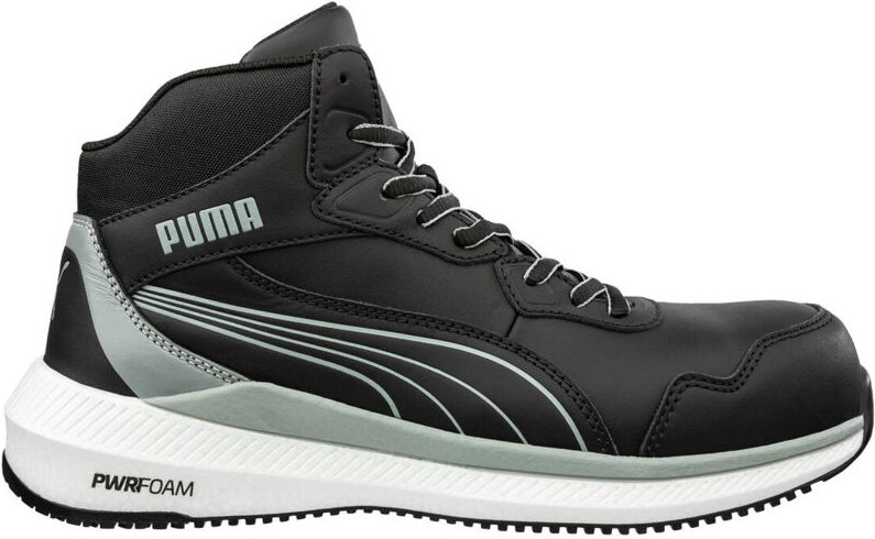 Puma Zoom Black Mid S3S ESD FO HRO SR Sicherheitsschuhe - 42 EU - Schwarze