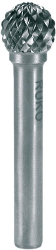 Ruko - Frässtift kud Schaft-Ø 3 mm ø 3 mm Kopflänge 2,7 mm Hartmetall Blank Verzahnung kvz 4