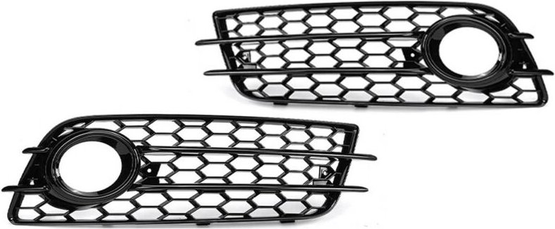 Auto Frontstoßstange Nebelscheinwerfer Mesh-Kühlergrill-Abdeckung für Audi A4 B8 S-Linie S4 2008-2012 Nebelscheinwerfer ...