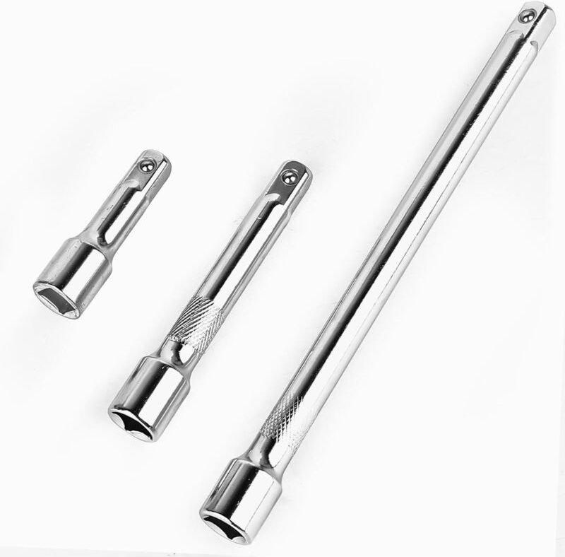 1/2-Zoll-Verlängerung: 3-teiliger Steckschlüsselsatz (3, 5, 10 Zoll), Steckschlüssel-Verlängerungssatz aus Chrom-Vanadiu...