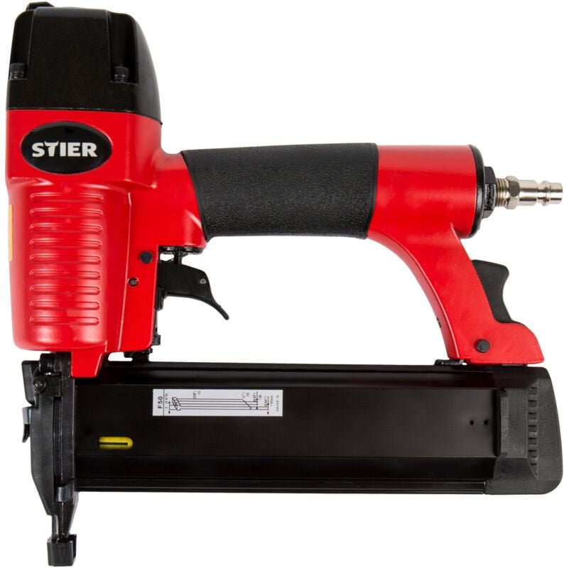 Druckluftnagler SKN-15/50, für Stauchkopfnägel 15-50 mm, inkl. Handwerker-Koffer, zur Verarbeitung von Leisten, Paneelen...
