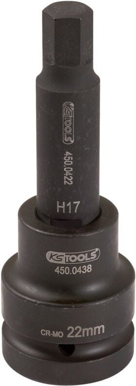 3/4' Kraft-Bit-Stecknuss Innensechskant lang, 17mm