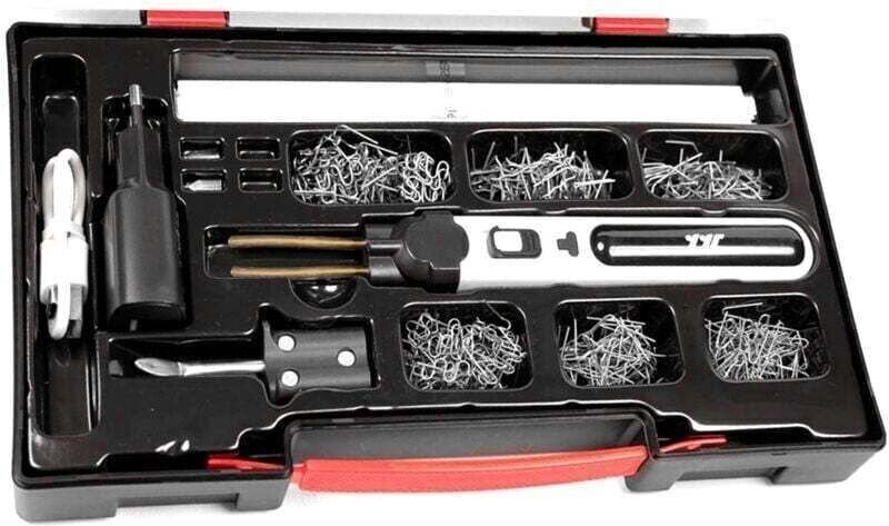 Tragbares Kunststoffschweißgerät, Reparaturset für Plattenrisse, Heißtacker, Thermoschneider, Werkzeugset zur Reparatur ...