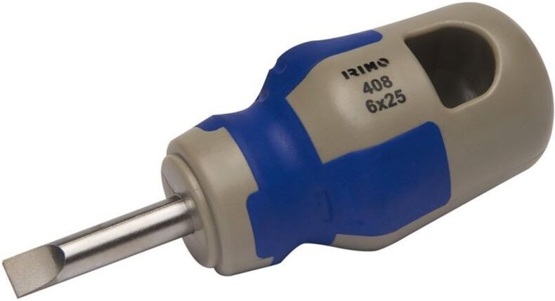 Thumbnail - Bodybuilder-Schraubendreher, gerader Mund, Bi-Material-Griff, 6,5 x 25 mm, 408-6,5-25 Irimo