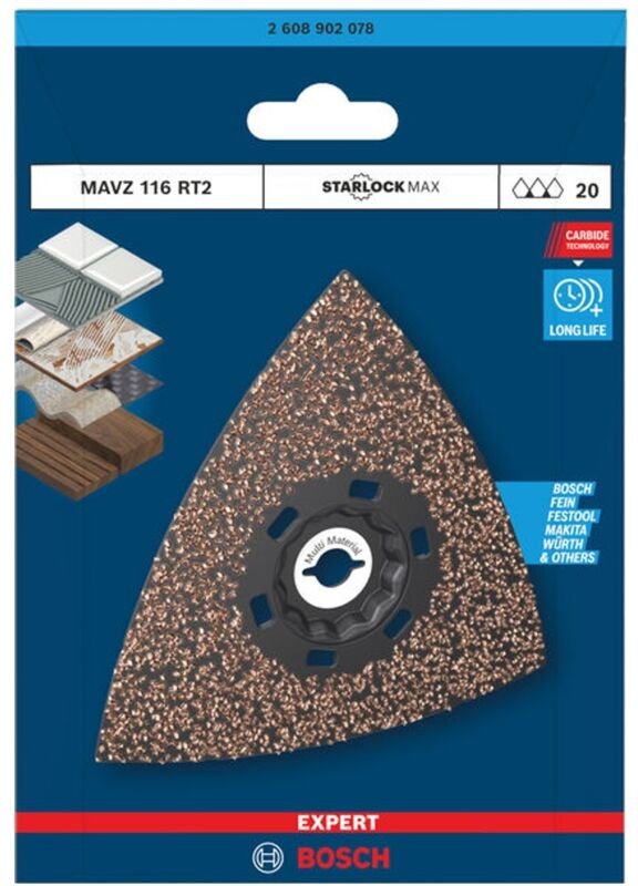 Bosch EXPERT Schleifplatte MAVZ 116 RT2, 116 mm