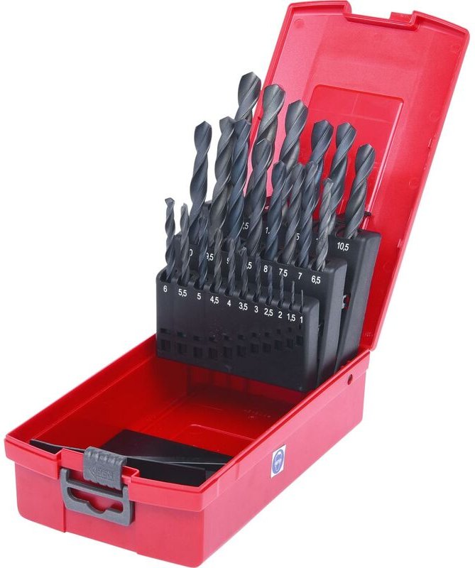 Kstools - ks Tools hss-r Spiralbohrer-Satz, Kunststoffkassette, 25-tlg., 1-13 mm