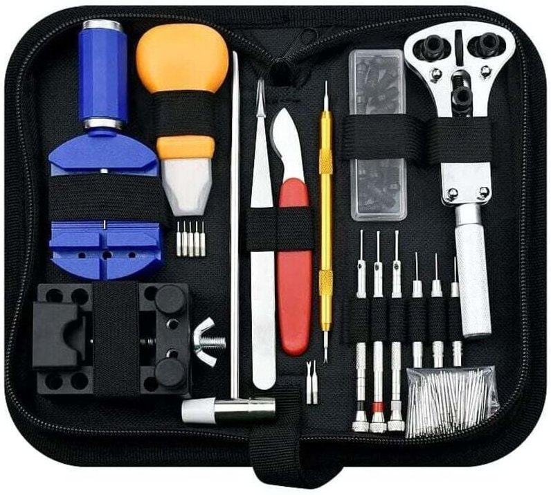 Uhrenreparaturset mit 147 Werkzeugen, inklusive Federsteg -