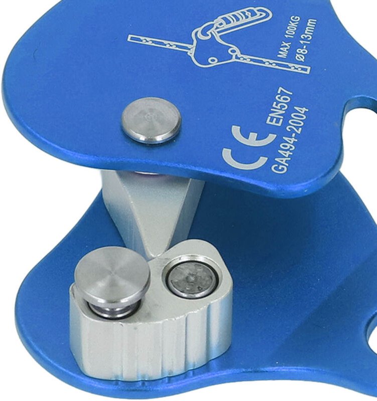 Eosnow Blauer Kletterseilgreifer aus Aluminiumlegierung, selbstsichernder 8-13-mm-Kletterseilgreiferstopper für Klettern...