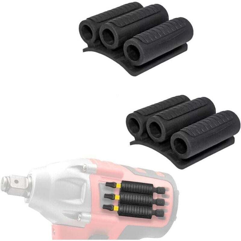 Lot de 2 manchons de rangement universels pour embouts de tournevis à percussion, organisateurs de manchons avec adhésif...