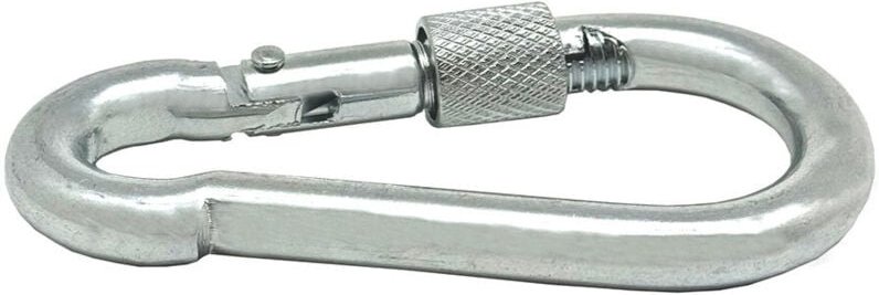 EDM - Feuerwehrkarabiner mit Schloss 'MSQ02' 100x50x10mm aus verzinktem Stahl