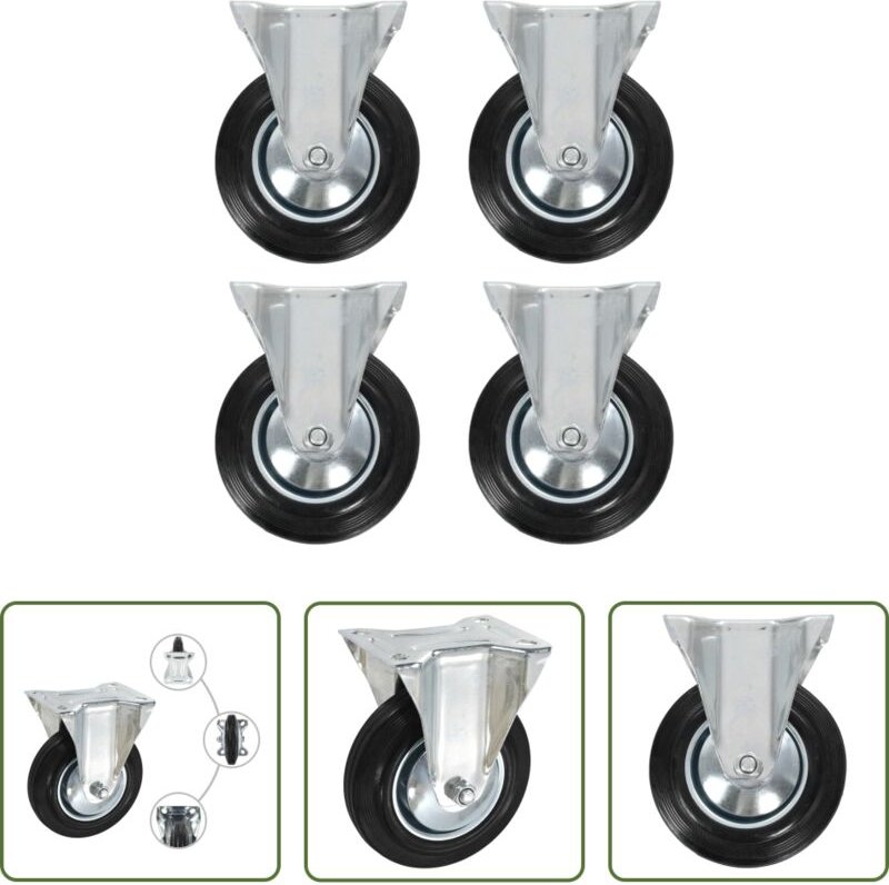 vidaXL Rollen für Werkbank - Bockrollen 4 Stk. 160 mm