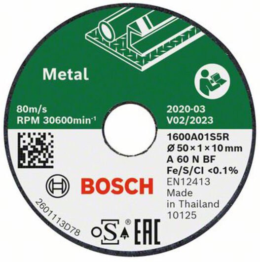 Bosch - Expert for Inox Trennscheibe gerade 50 mm 3er-Pack - 1600A01S5Y