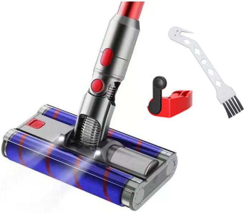 Weicher Doppelrollenbürsten-Bodenkopf für V7 V8 V10 V11 V15 Staubsaugerteile elektrisch mit LED-Scheinwerfern