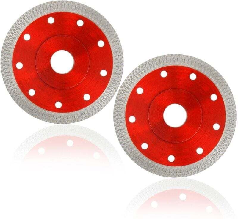 Set mit 2 Diamanttrennscheiben (115 mm) für Winkelschleifer, für saubere Schnitte auf Porzellan, Kunststein, Granit, Bet...