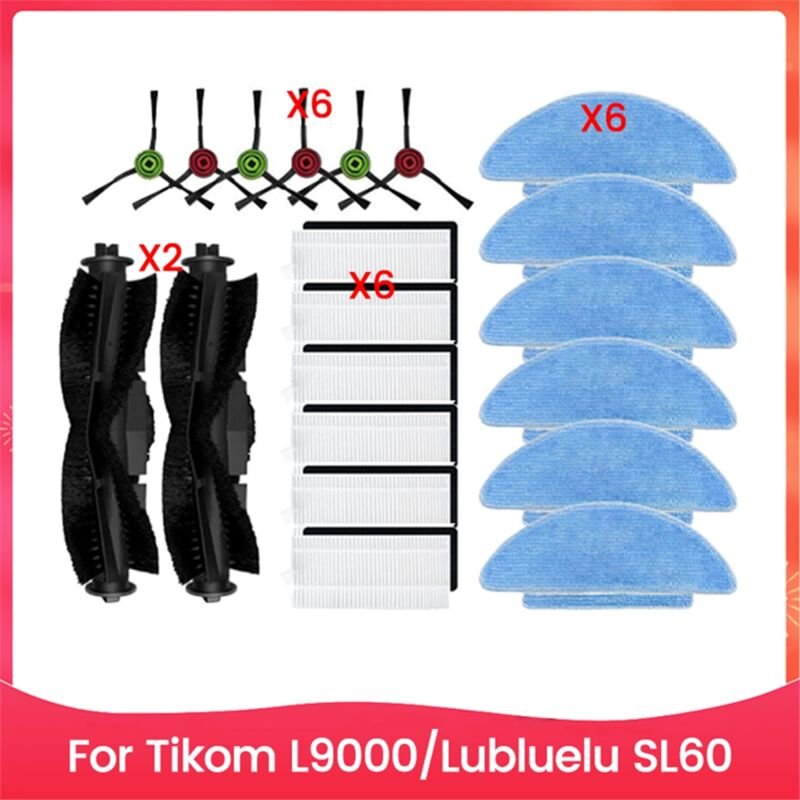 20 Stück Bürstenfilter und Wischtuch für L9000 SL60