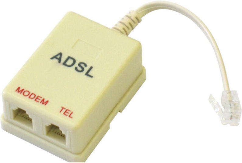 Trade Shop Traesio - Trade Shop - filtro adsl RJ11 telecom plus Splitter Plug internet Linie fax Telefonanschluss -