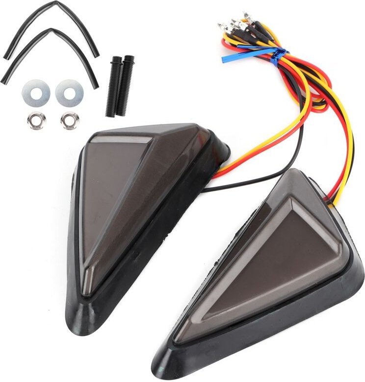 aqxreight Universal-LED-Blinker für Motorräder, Fahrleuchten (Weiß und Gelb).