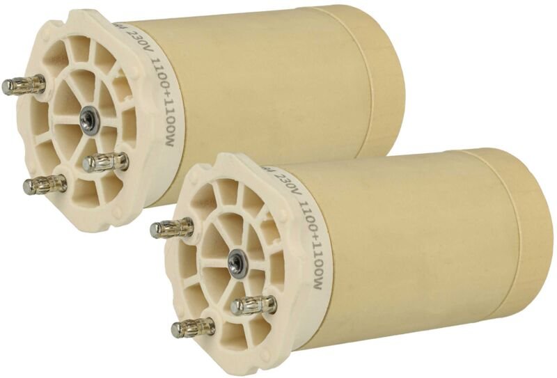 vhbw 2x Heizelement kompatibel mit Leister WELDPLAST S4, S2 TPO, S2 PVC, S2 Heißluftschweißpistole - 2200 W, Keramik Hei...
