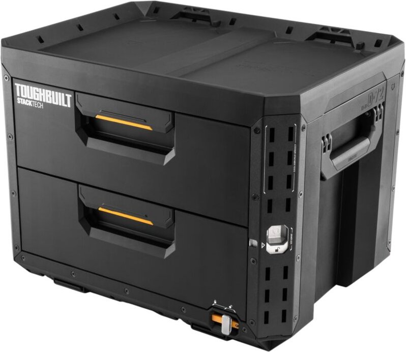 Toughbuilt STACKTECK Werkzeug Box abschliessbar mit 2 Schubladen 533 x 406 x 395 mm ( TB-B1-D-72 )