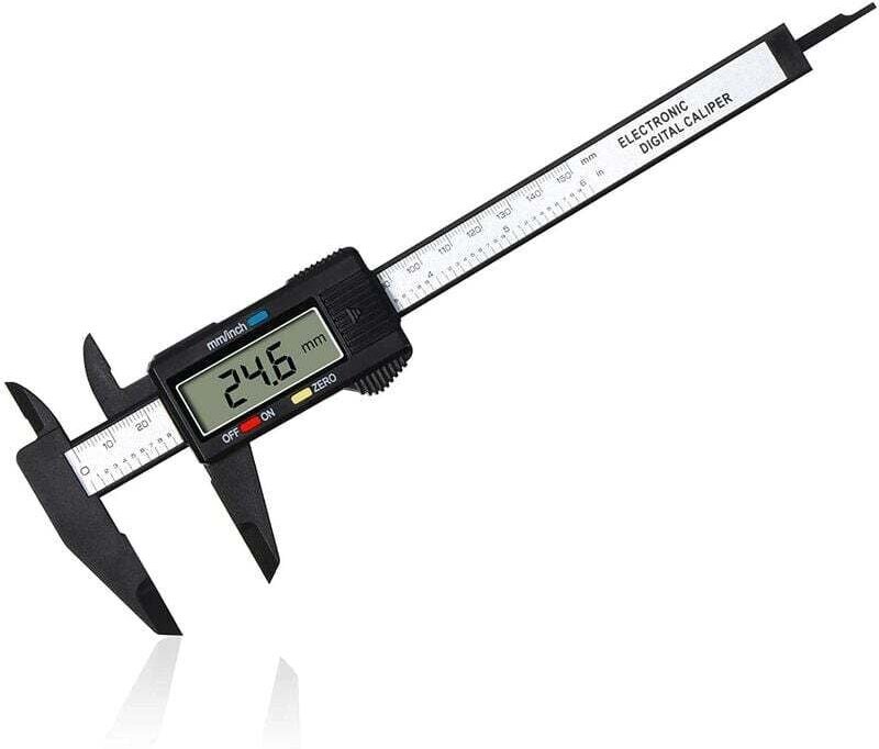 Digitaler Messschieber, 150 mm/6 Zoll, klassischer digitaler Messschieber mit großem LCD-Display für Außen-, Innen-, Tie...