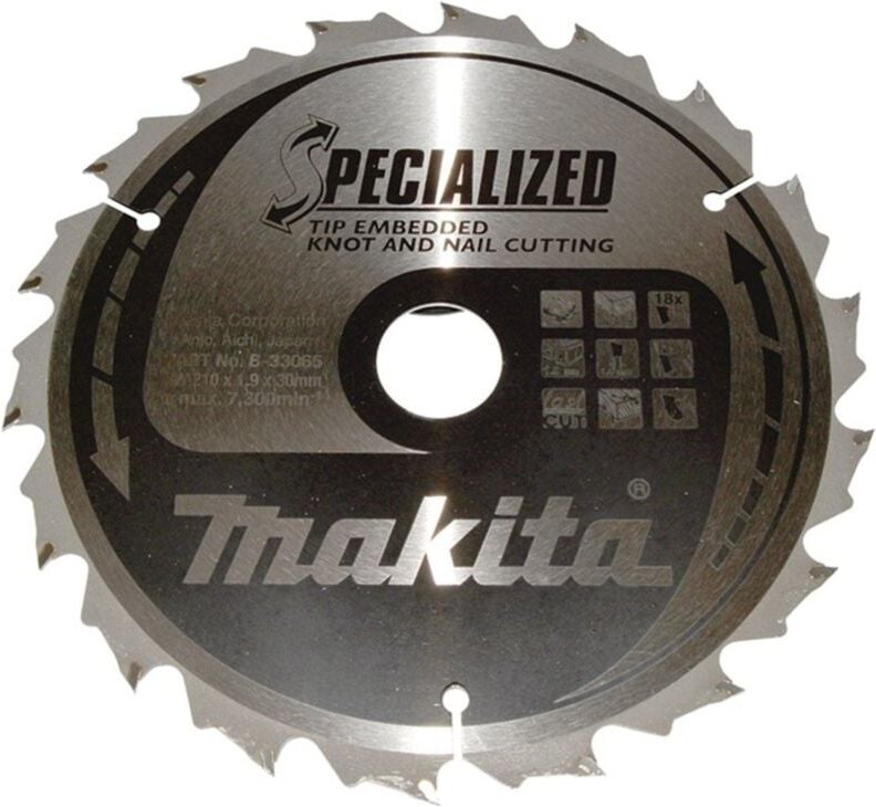 Sägeblatt specialized 210x30x18Z - Makita