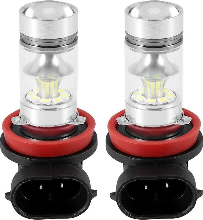 Woosien - 2x H8 H11 H16 6000k White 100w High Led Fog Light Driving Bulb Drl