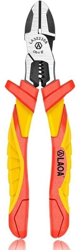 Diagonalzange, Seitenschneider, VDE 1000V isolierte Elektrikerzange, 8 Zoll