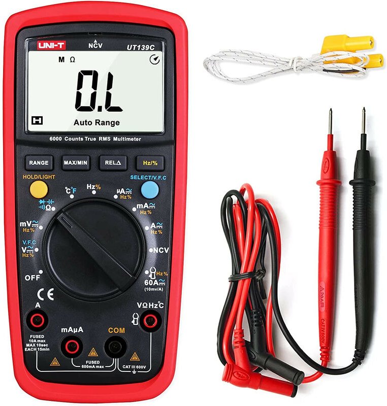 Uni-t - Digitales Multimeter Ut139c Beleuchtetes Lcd 6000 Echteffektivwert Ut139c
