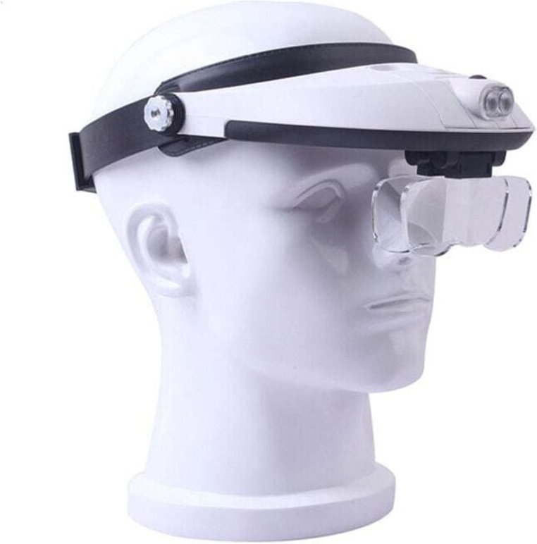 Stirnband 5 Linsen Dritte Hand Fernglas Schmuck Reparatur Leselupe Dentallupen 1,0 x 1,5 x 2,0 x 2,5 x 3,0 x 3,5 x