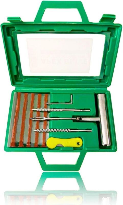 Reifenreparaturset mit Pannenschutz für Auto, Motorrad, ATV, Quad, Rasenmäher, Traktor Vulkanisierender Klebedocht. Schn...