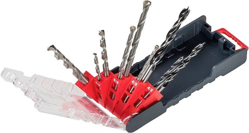 109154 hss Stein-Spiralbohrer-Set 9teilig 5 mm, 6 mm, 8 mm, 3 mm, 4 mm, 5 mm, 3 mm, 4 mm, 5 mm - KWB