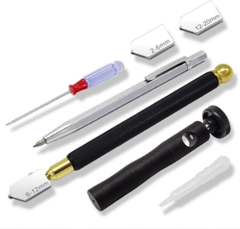 Linghhang - Professioneller Glasschneider, Metall-Glasschneider, Schneidestift-Werkzeugsatz, manueller Glasschneider, au...