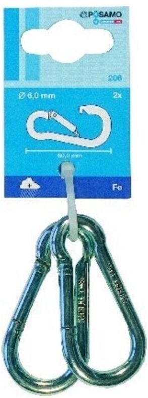 Pösamo Feuerwehr-Karabinerh.(SB) galZn 40x 4mm a 2 Stk.