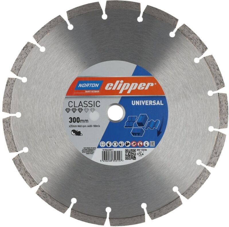 Norton - Clipper Diamant-Trennscheibe Classic Universal, 300x20 mm