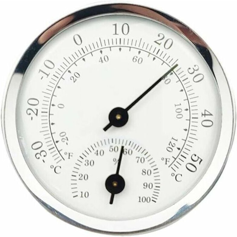 Hygrometer-Thermometer – Feuchtigkeitssensor und Innentemperaturmonitor (Silber)