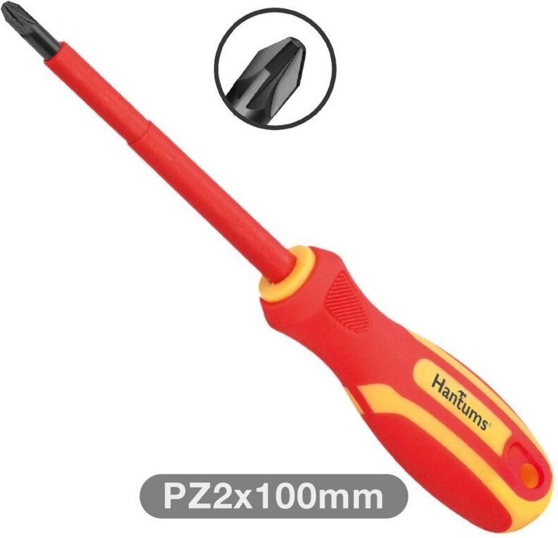 Isolierter Pozidriv-Schraubendreher PZ2x100mm
